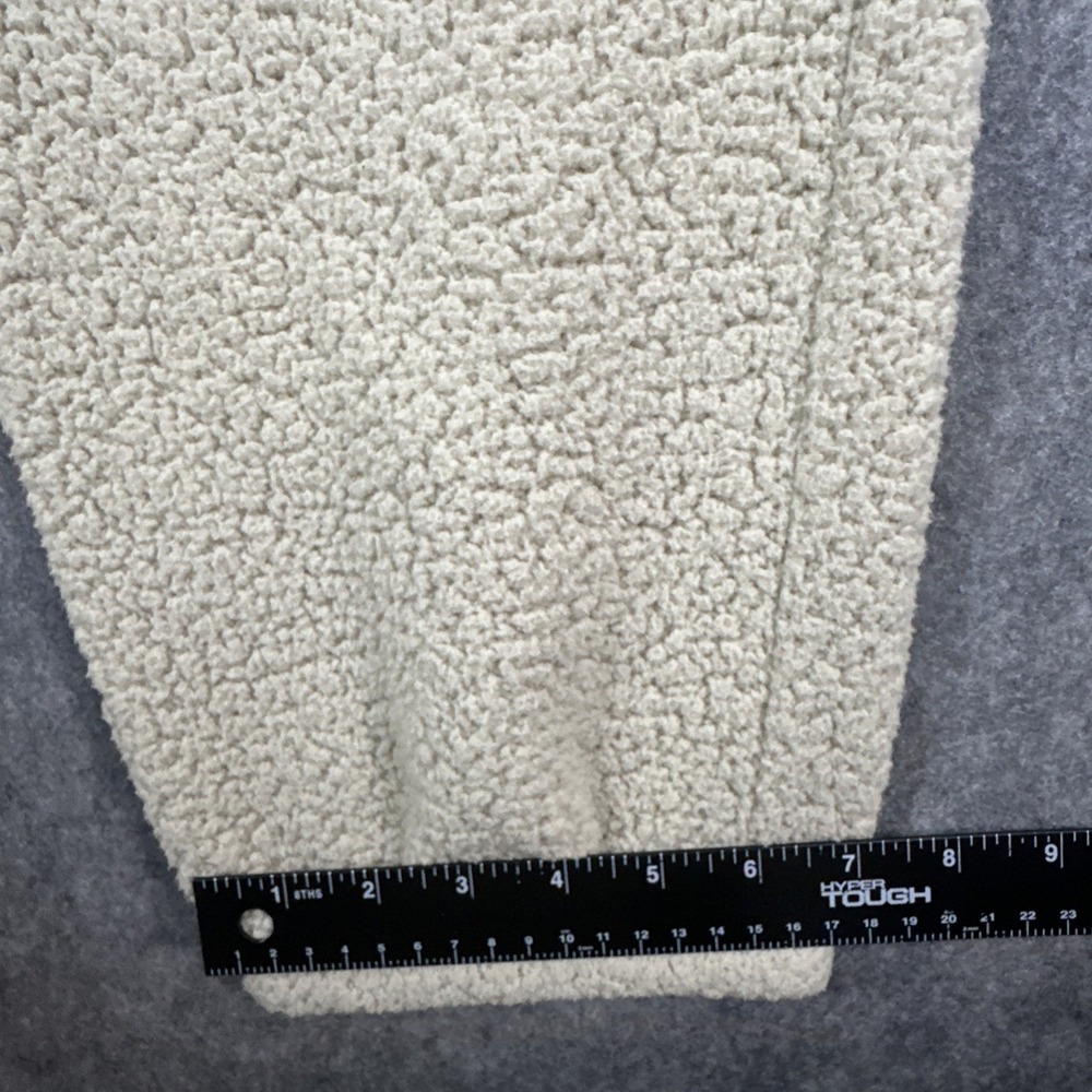 Nike Sweatshirt Pant Set Womens XL Beige Fleece Sherpa Mock Neck DD6487 Cozy - Picture 15 of 16